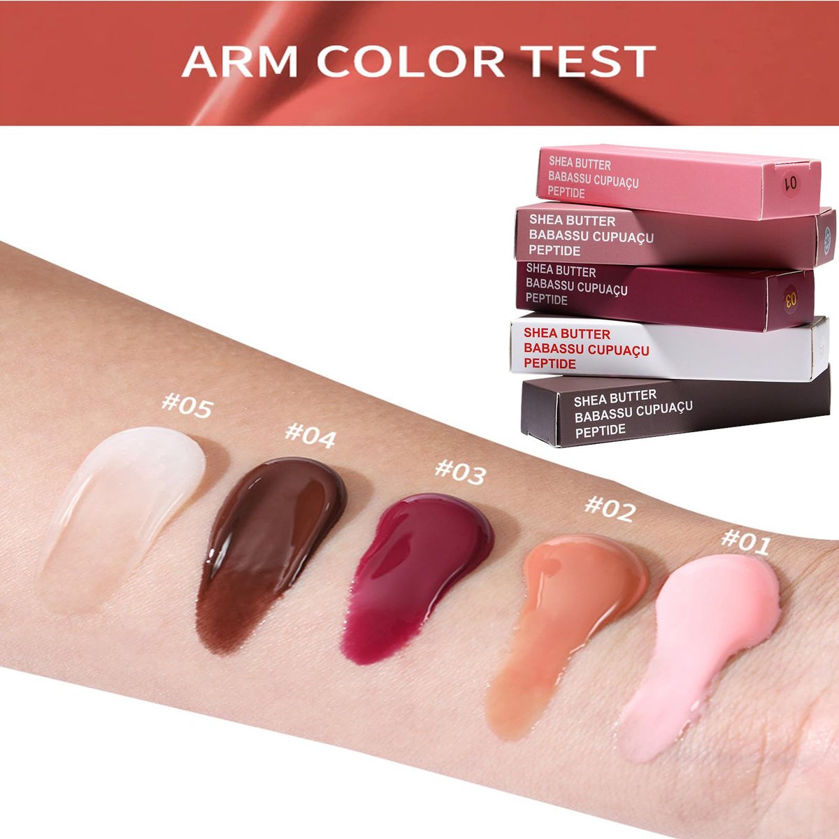 DENESTUP Lip Jam Hydrating Lip Gloss Set - 5 Nude Glitter Glossy Plumping Lipglosses with High Shine Glass Finish - görsel 17