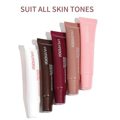 DENESTUP Lip Jam Hydrating Lip Gloss Set - 5 Nude Glitter Glossy Plumping Lipglosses with High Shine Glass Finish