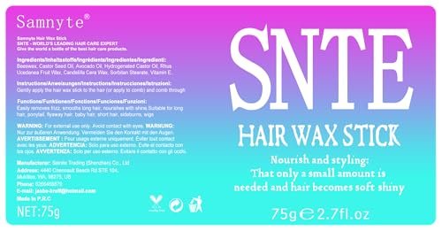 Samnyte Hair Wax Stick for Flyaway Control & Bun Making - 2.7 oz - görsel 18