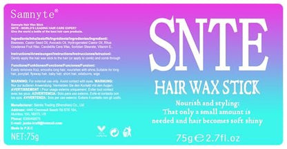 Samnyte Hair Wax Stick for Flyaway Control & Bun Making - 2.7 oz
