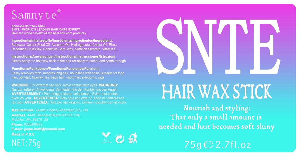 Samnyte Hair Wax Stick for Flyaway Control & Bun Making - 2.7 oz - görsel 17