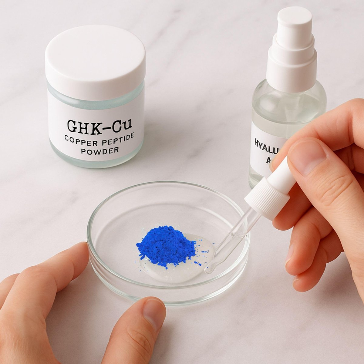 Skin Perfection GHK-Cu Copper Peptide Powder 99.7% Pure – DIY Copper Peptides Serum for Face and Scalp, 1 Gram (Creates Up to 100ml) for Fuller Hair and Smoother Skin Avelisse