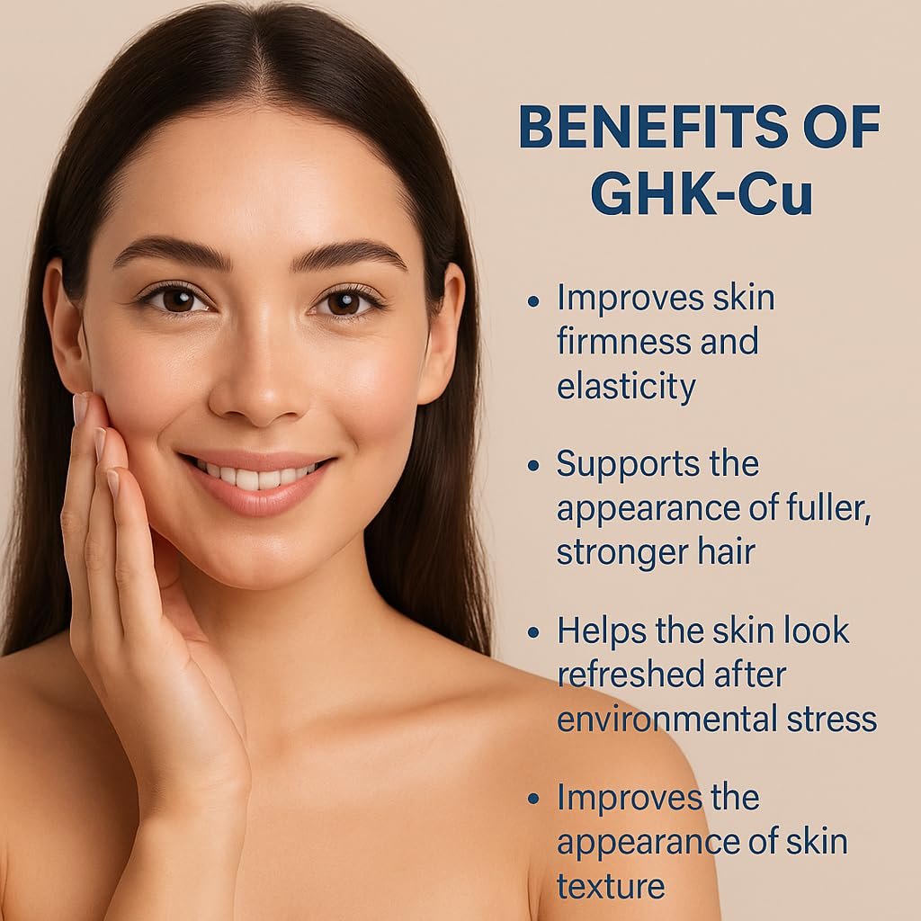 Skin Perfection GHK-Cu Copper Peptide Powder 99.7% Pure – DIY Copper Peptides Serum for Face and Scalp, 1 Gram (Creates Up to 100ml) for Fuller Hair and Smoother Skin Avelisse