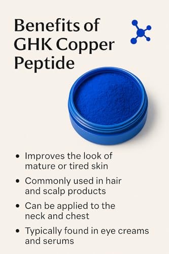 Skin Perfection GHK-Cu Copper Peptide Powder 99.7% Pure – DIY Copper Peptides Serum for Face and Scalp, 1 Gram (Creates Up to 100ml) for Fuller Hair and Smoother Skin Avelisse