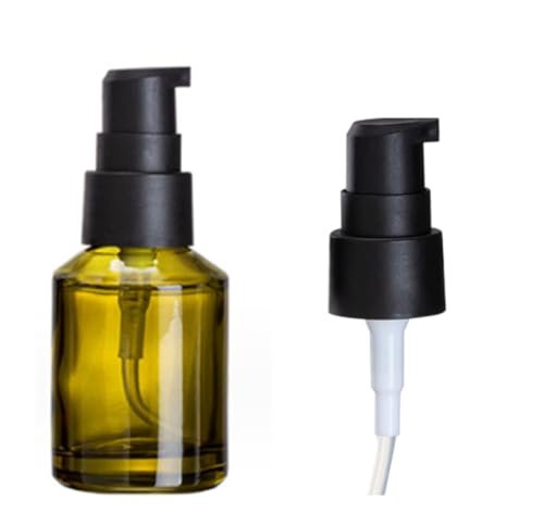 2 Pcs 60ml 2oz Glass Travel Bottles Leakproof Liquid Foundation Bottle Lotion Pump Bottles Lotion Dispenser Soap Dispenser Cosmetics Containers Jar with Black Pump (Wine Red and Green) - görsel 4