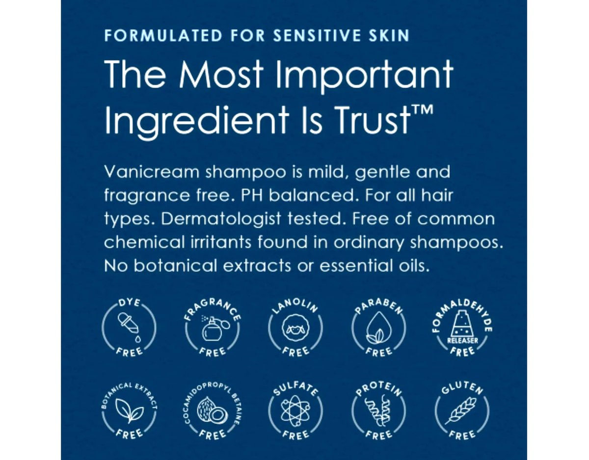 Vanicream Shampoo and Conditioner Set for Sensitive Skin - Dermatologist Tested - 2 Bottles Each (12 Oz) - 4 Total Avelisse