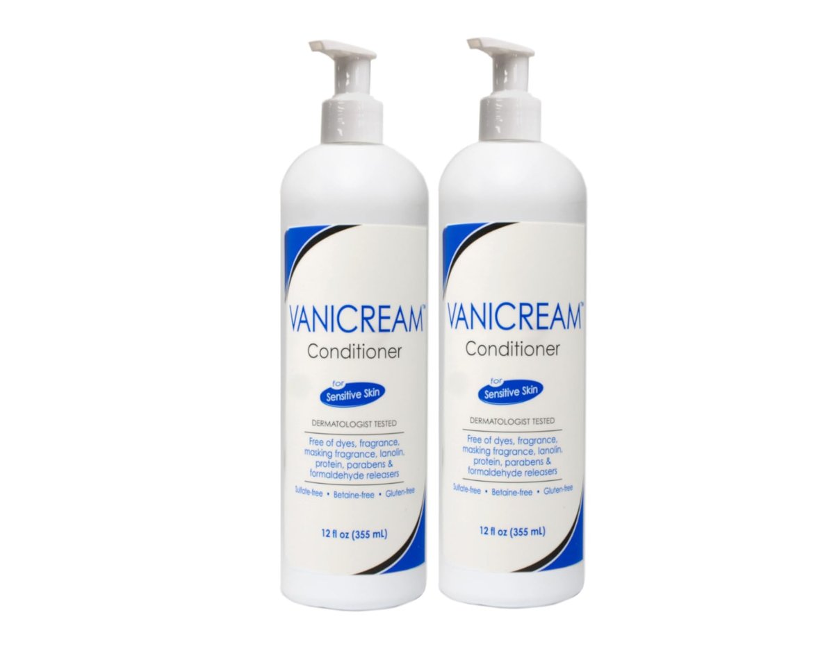 Vanicream Shampoo and Conditioner Set for Sensitive Skin - Dermatologist Tested - 2 Bottles Each (12 Oz) - 4 Total Avelisse