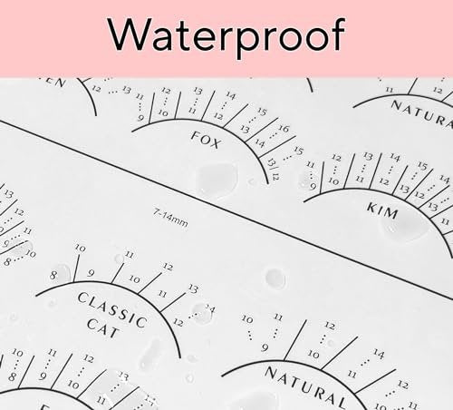 LEES A.M. Lash Mapping Chart for Eyelash Extension Training – Beginner Practice Sheet with Curl and Diameter Guide - görsel 10