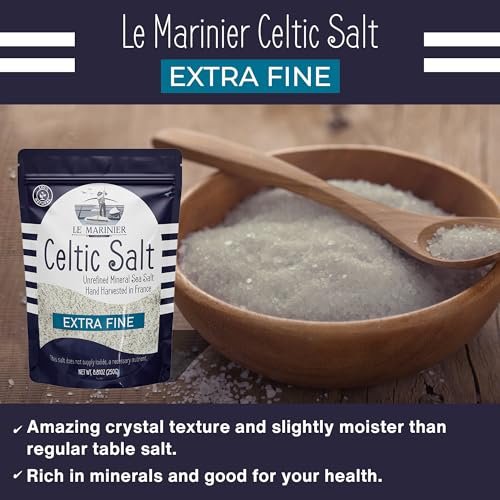 Le Marinier French Sea Salt Extra Fine, 8.81 oz – Organic Celtic Salt, 100% Natural, Mineral Rich, Unrefined, Hand Harvested - görsel 10