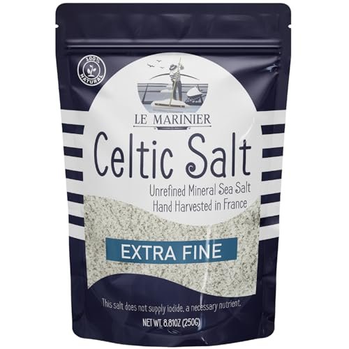Le Marinier French Sea Salt Extra Fine, 8.81 oz – Organic Celtic Salt, 100% Natural, Mineral Rich, Unrefined, Hand Harvested - görsel 2