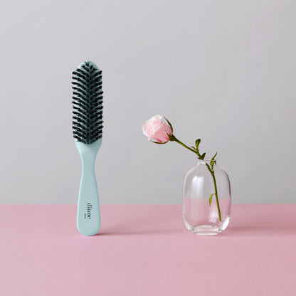 Diane Nylon Reinforced Boar Bristle Curved Smoothing Hair Brush – Tame Frizz & Flyaways, Glossy Finish for Ponytails, Buns & Updos