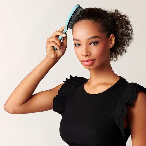 Diane Nylon Reinforced Boar Bristle Curved Smoothing Hair Brush – Tame Frizz & Flyaways, Glossy Finish for Ponytails, Buns & Updos - görsel 6