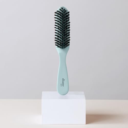Diane Nylon Reinforced Boar Bristle Curved Smoothing Hair Brush – Tame Frizz & Flyaways, Glossy Finish for Ponytails, Buns & Updos - görsel 8