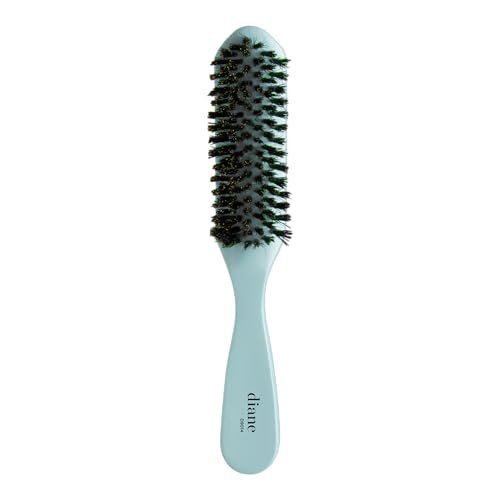 Diane Nylon Reinforced Boar Bristle Curved Smoothing Hair Brush – Tame Frizz & Flyaways, Glossy Finish for Ponytails, Buns & Updos - görsel 2