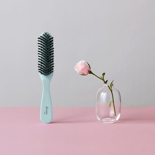 Diane Nylon Reinforced Boar Bristle Curved Smoothing Hair Brush – Tame Frizz & Flyaways, Glossy Finish for Ponytails, Buns & Updos - görsel 12