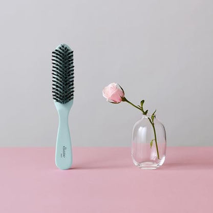 Diane Nylon Reinforced Boar Bristle Curved Smoothing Hair Brush – Tame Frizz & Flyaways, Glossy Finish for Ponytails, Buns & Updos