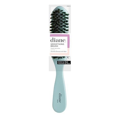 Diane Nylon Reinforced Boar Bristle Curved Smoothing Hair Brush – Tame Frizz & Flyaways, Glossy Finish for Ponytails, Buns & Updos - görsel 16