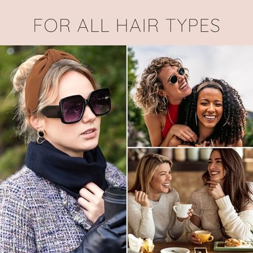 Sept Montagne Top Knotted Headband for Women Trendy 4 Pack - Wide Chunky Headbands in Black, Brown, Leopard - Fashion Hair Accessories - görsel 12