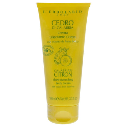 Thirst-Quenching Body Cream - Calabrian Citron by L'Erbolario for Unisex - 3.3 oz