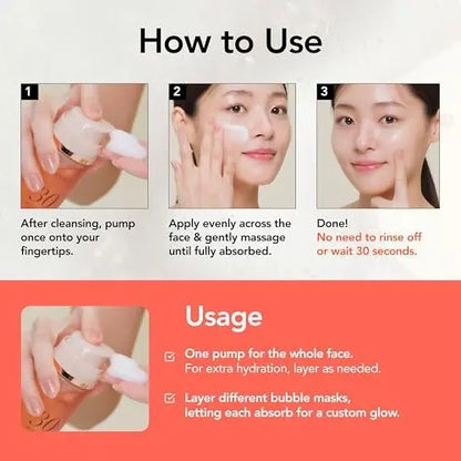 MENOKIN 30 Seconds Quick Bubble Mask [REPAIR] - EGF Liposome Micro-bubbles for Deep Skin Restoration, Hypoallergenic Bubble Capsule, Korean Skin Care Essential, 70 Uses, 3.21 Fl Oz Avelisse