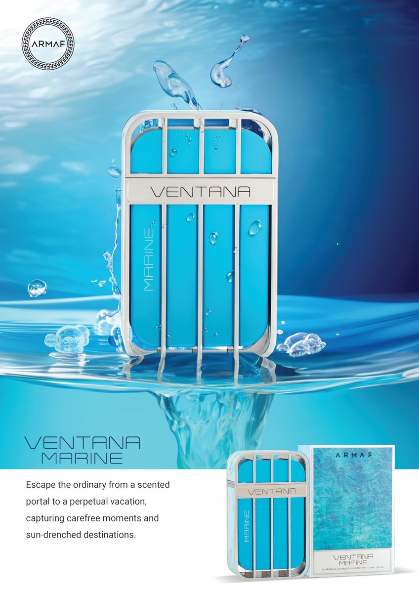 Armaf Ventana Marine Eau de Parfum Unisex Spray 3.4 oz / 100ml Avelisse