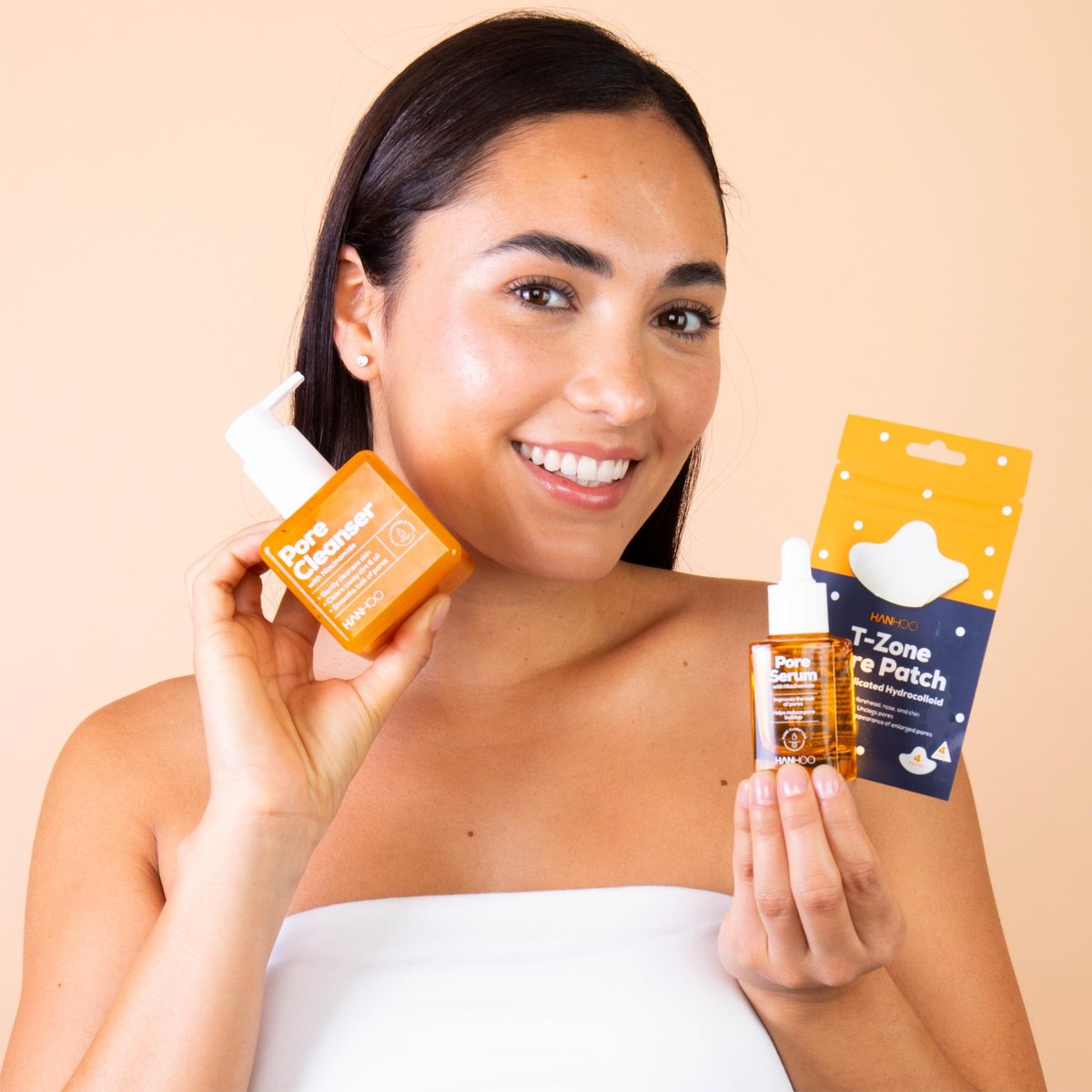 Hanhoo Pore Collection: Pore Cleanser, Serum & T-Zone Pore Patches with Niacinamide and Salicylic Acid | Korean Skincare Routine for Clogged Pores - görsel 3