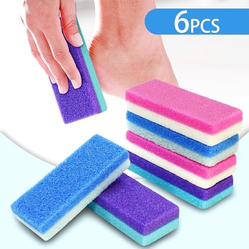 6-Piece Professional Pedicure Foot Pumice Stone for Feet - Dual-Sided Callus Remover & Dead Skin Scrubber - görsel 10