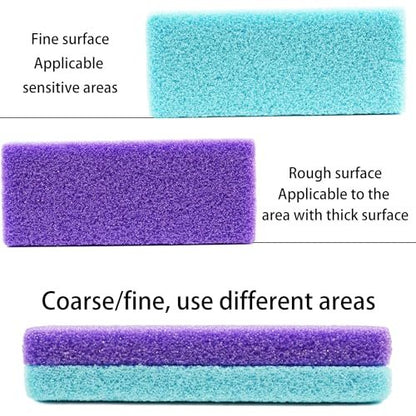 6-Piece Professional Pedicure Foot Pumice Stone for Feet - Dual-Sided Callus Remover & Dead Skin Scrubber