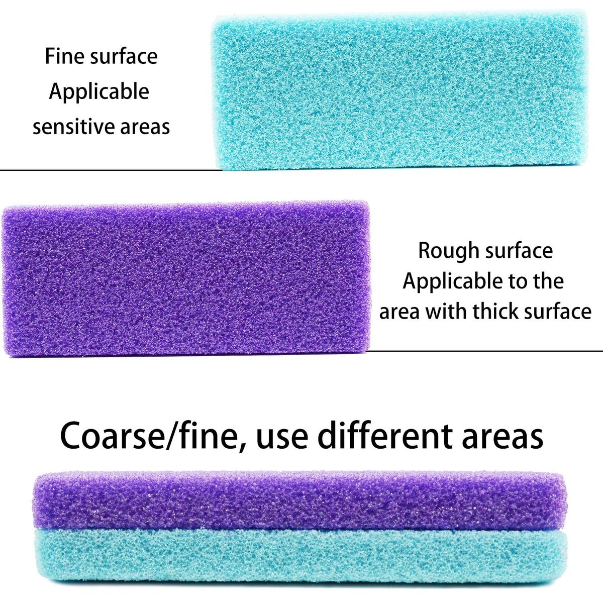 6-Piece Professional Pedicure Foot Pumice Stone for Feet - Dual-Sided Callus Remover & Dead Skin Scrubber - görsel 7