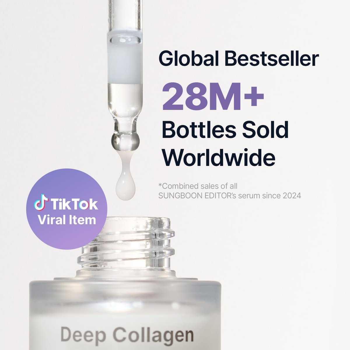 SUNGBOON EDITOR Deep Collagen Serum with 5% Volufiline, 58% Low Molecular Collagen & 2% Niacinamide - Hydrating & Smoothing Face Serum, Korean Skincare, 1.01 fl oz Avelisse