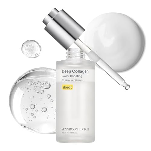 SUNGBOON EDITOR Deep Collagen Serum with 5% Volufiline, 58% Low Molecular Collagen & 2% Niacinamide - Hydrating & Smoothing Face Serum, Korean Skincare, 1.01 fl oz Avelisse
