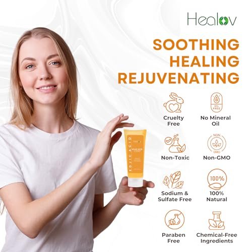 Healov Kojic Acid Soap for Hyperpigmentation – Skin Brightening Face and Body Wash with Papaya, Turmeric – Dark Spot Soap Reduces Acne Scars, Evens Skin Tone – 3.3 oz - görsel 14