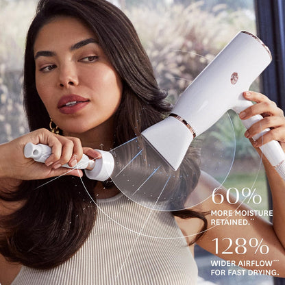 T3 AireLuxe Professional Ionic Hair Dryer and Brush Set - White Avelisse