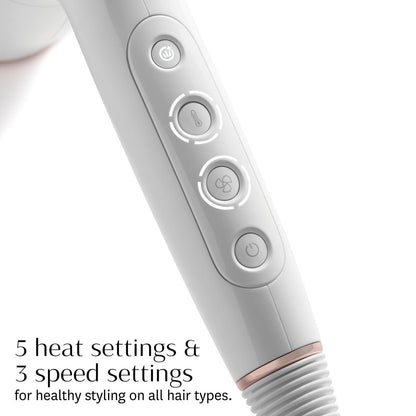 T3 AireLuxe Professional Ionic Hair Dryer and Brush Set - White Avelisse