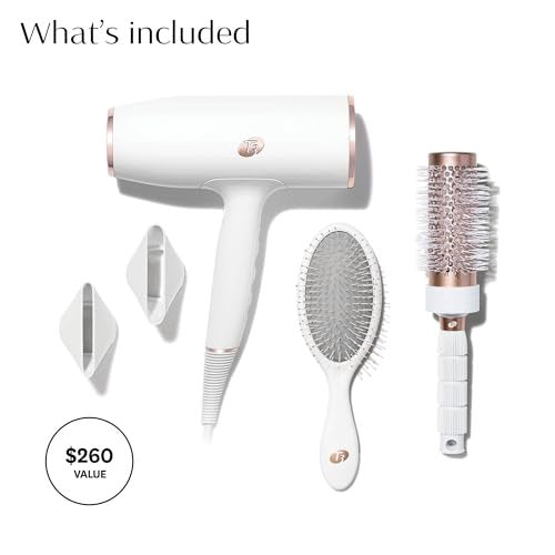 T3 AireLuxe Professional Ionic Hair Dryer and Brush Set - White Avelisse