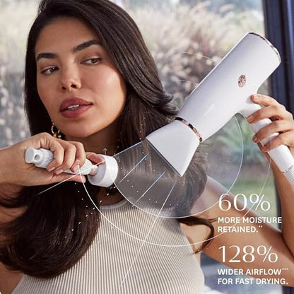 T3 AireLuxe Professional Ionic Hair Dryer and Brush Set - White Avelisse
