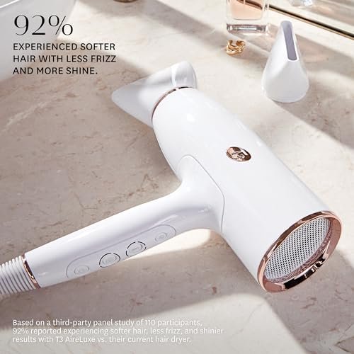 T3 AireLuxe Professional Ionic Hair Dryer and Brush Set - White Avelisse