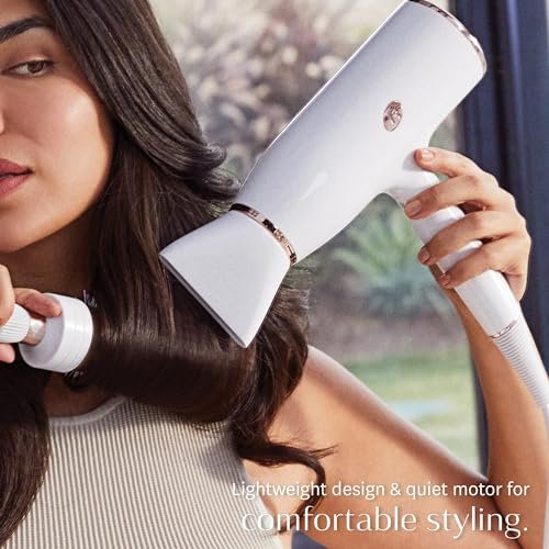 T3 AireLuxe Professional Ionic Hair Dryer and Brush Set - White Avelisse