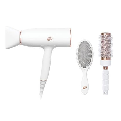 T3 AireLuxe Professional Ionic Hair Dryer and Brush Set - White Avelisse