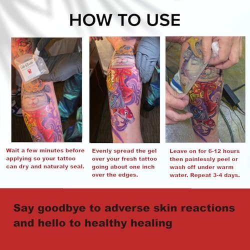 Ink Beetle Tattoo Aftercare Sealant Gel - 8 fl oz - Breathable Protective Skin, No Adhesives, No Latex, Natural Healing Ingredients, Painless Removal Avelisse