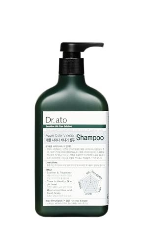 Dr.ato Apple Cider Vinegar Shampoo - pH5.5 Hypoallergenic Hair Shampoo with AHA in Apple - Skin and Eye Irritation Tested - All Safe Ingredients, Allergen-Free, Paraben Free, 10.5 fl.oz - görsel 6