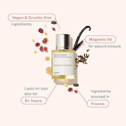 Dossier Powdery Tobacco Eau de Parfum – Inspired by Tobacco Vanille – Unisex Luxury Fragrance, 1.7 oz (50 ml) Avelisse