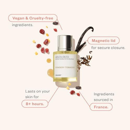 Dossier Powdery Tobacco Eau de Parfum – Inspired by Tobacco Vanille – Unisex Luxury Fragrance, 1.7 oz (50 ml) Avelisse
