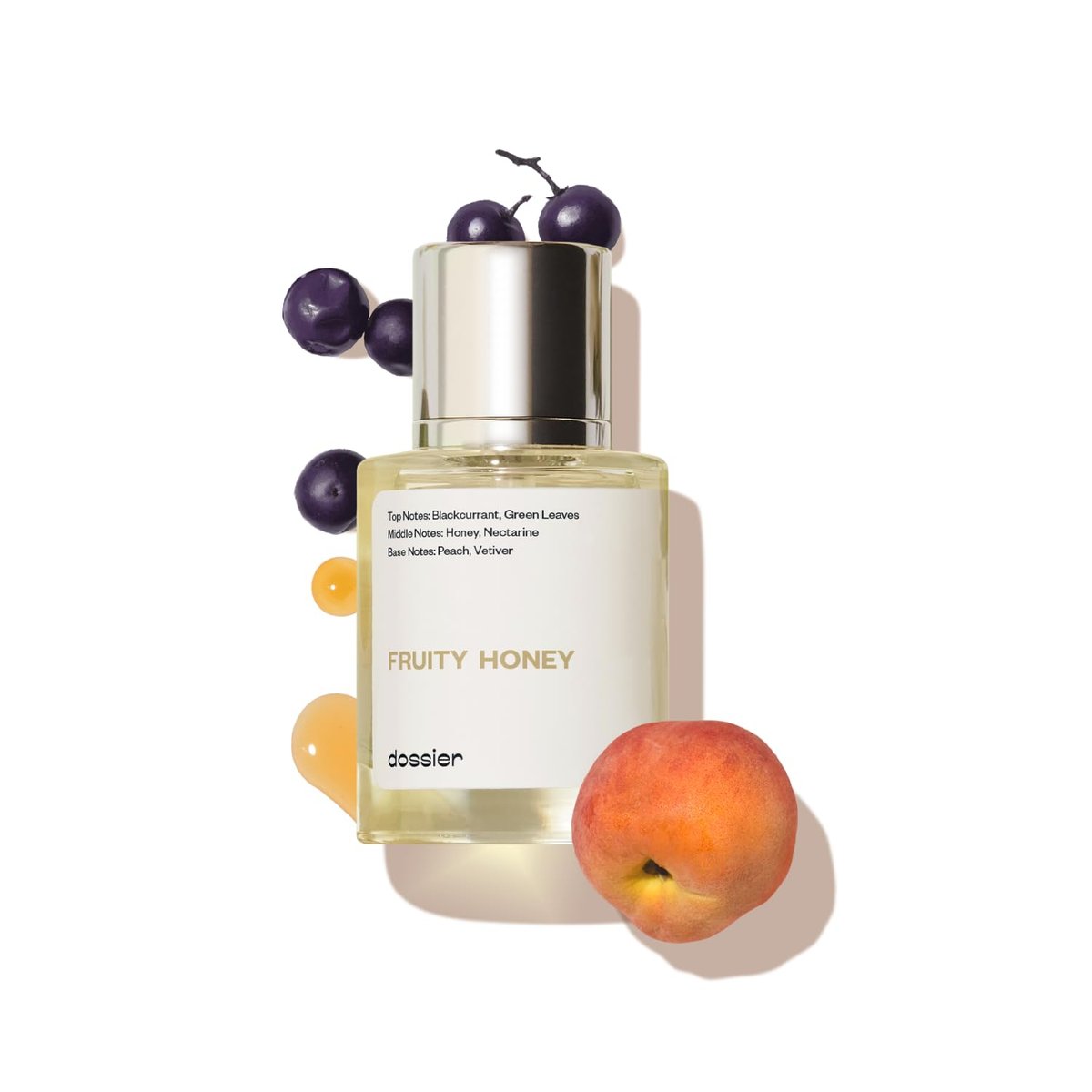 Dossier Fruity Honey Eau de Parfum – Inspired by Nectarine Blossom & Honey – Vegan, Paraben-Free Unisex Fragrance 50ml Avelisse