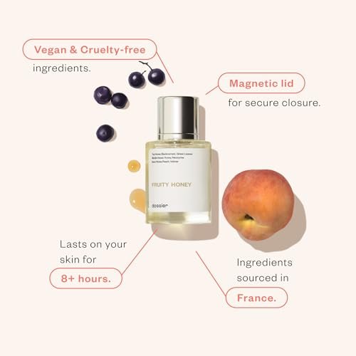Dossier Fruity Honey Eau de Parfum – Inspired by Nectarine Blossom & Honey – Vegan, Paraben-Free Unisex Fragrance 50ml Avelisse