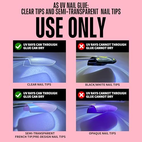 NOVO OVO Non-Sticky Solid Nail UV Gel Glue - 8 in 1 Strong & Long Lasting for Press-On Nails, Gel X Tips, Acrylic Sculpture & Decoration (30ml) - görsel 6