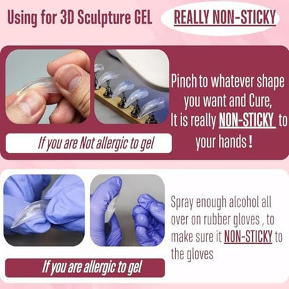 NOVO OVO Non-Sticky Solid Nail UV Gel Glue - 8 in 1 Strong & Long Lasting for Press-On Nails, Gel X Tips, Acrylic Sculpture & Decoration (30ml)