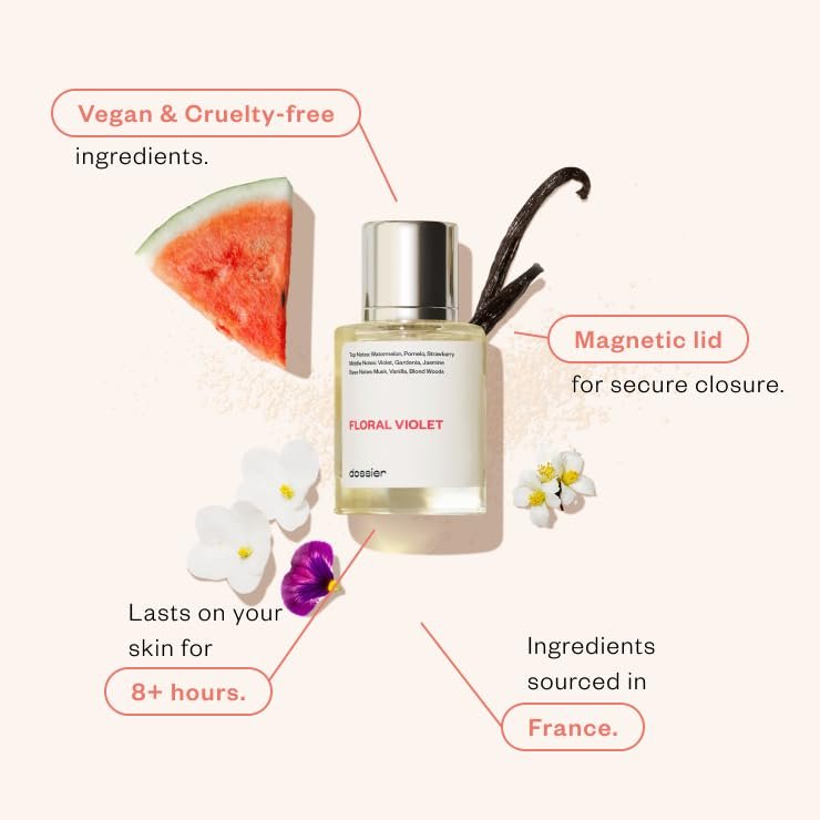 Dossier Floral Violet Eau de Parfum – Inspired by Marc Jacobs Daisy – 1.7 oz (50ml) – Vegan & Paraben Free Avelisse