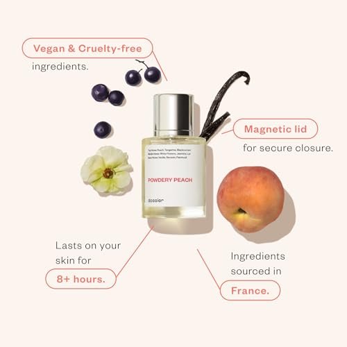 Dossier Powdery Peach Eau de Parfum - Inspired by J.Choo I Want Choo - Luxury Vegan Fragrance for Women - 1.7 Fl Oz Avelisse