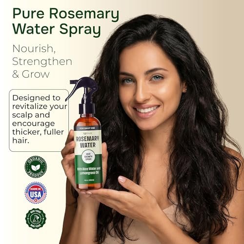 IQNATURAL Rosemary Water Spray for Hair Growth - Root Enhancer, Strengthen & Thicken Hair - Made in USA - 4 oz Avelisse